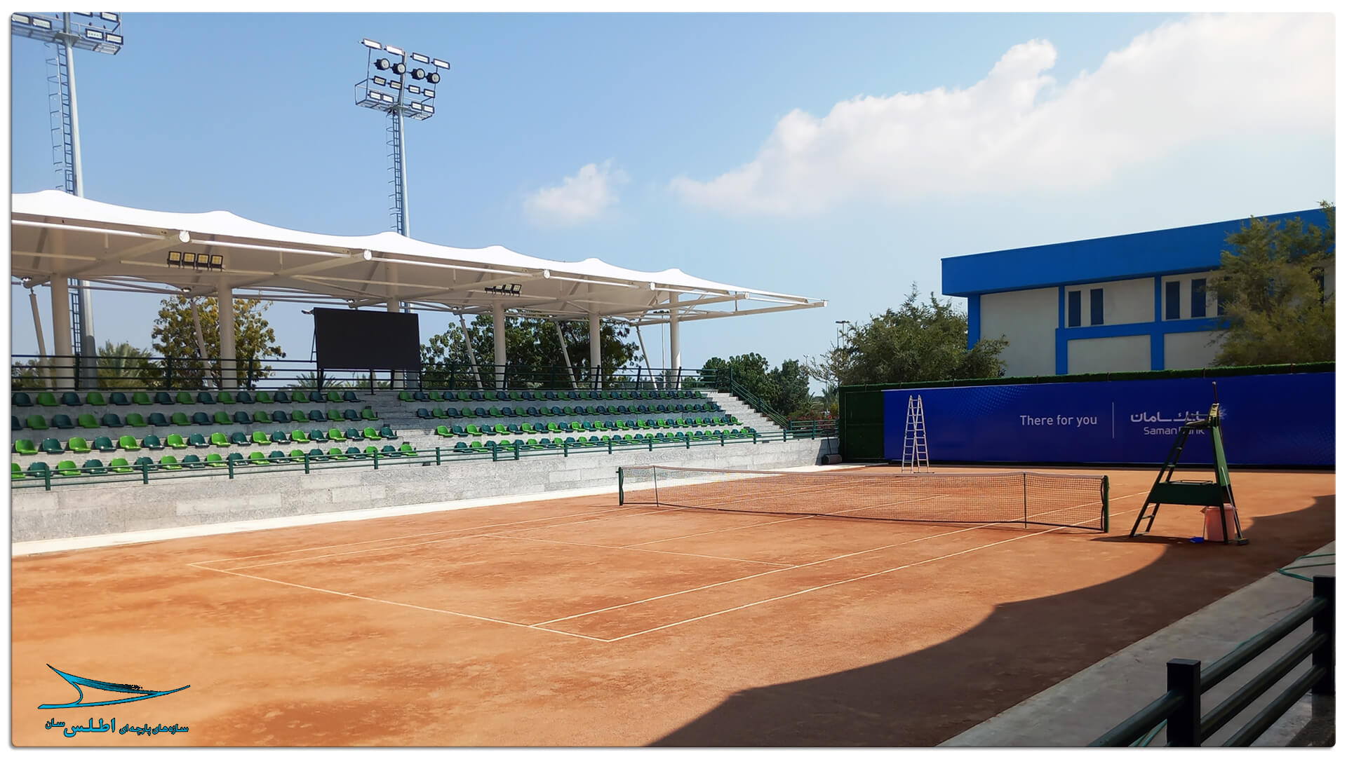 سقف پارچه ای استادیوم تنیس کیش