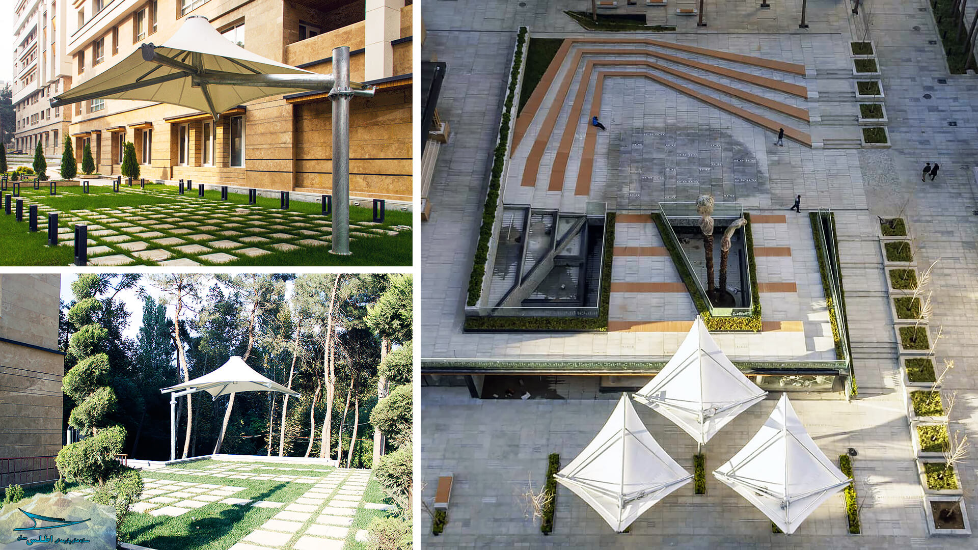 سازه های پارچه ای مجمتع مسکونی باغ بهشت سعادت آباد | شرکت اطلس سان